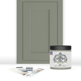 ALL-IN-ONE Paint, Durable cabinet and furniture paint. Built in primer and top coat, no sanding needed. Includes our 30 featured color card - Simply Sage (gray green), 8oz Sample