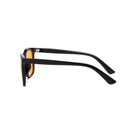 WDZAYXC Classic Rectangular Orange Lens Sunglasses for Men and Women, Classic Square Design Glasses, UV400 Protection, black/orange