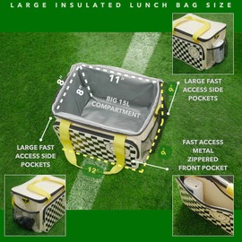 Bigger & Larger 15L Insulated Bag Green- Reusable Cooler Thermal Box, Leakproof Refrigerator Container for Adult Men & Women with Adjustable Shoulder Strap fit for Picnic, Ballgames, Kayaking