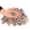 BLXQI 232-240 PCS Craft Rocks, 1.3"-2.2" Round Grey Rocks, 18