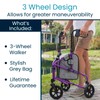 Vive Mobility 3 Wheel Walker - Three Wheeled Rollator for