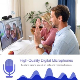 ZIQIAN Webcam 4K 8MP HD (Microphone/Pr