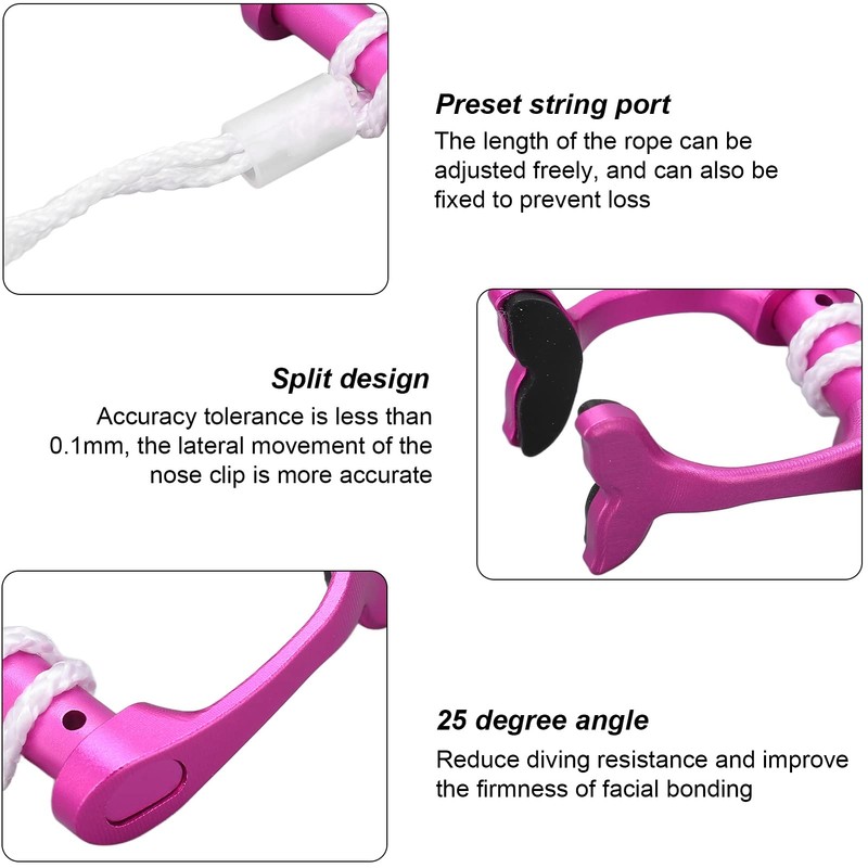 Alomejor Swimming Nose Clip, Free Diving Nose Plug with Anti-Lost