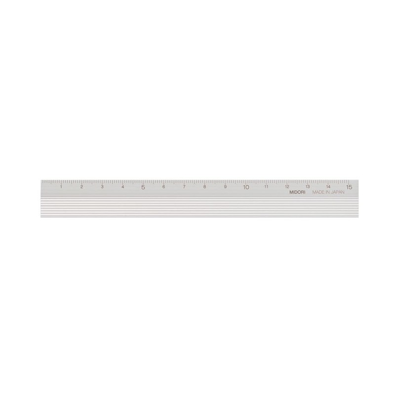 Midori Aluminium Ruler 15cm Silver (42255006)
