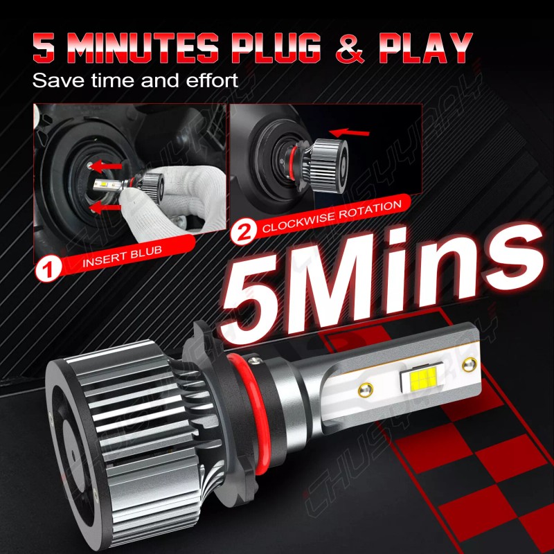 CHUSYYRAY For FORD Taurus 2013-2019 2x 9012 Combo LED Headlight