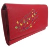 Klassek Butterfly Stems Womans Red Purse Brand Image on Real