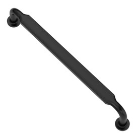 Alzassbg 6 Pack Matt Black Cabinet Handles, 6-1/4 Inch(160mm) Hole Centers Arch Modern Cabinet Pulls Kitchen Cabinets Hardware for Cabinets and Drawers AL3503MB