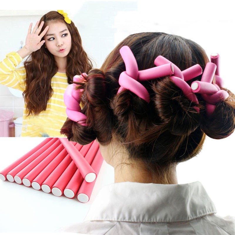 Flexible Hair Roller, Soft Portable Heatless Curling Hair Roller with