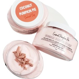 Coconut Pumpkin Exfoliating Whipped Body Scrub - Fall Autumn Bath Soap in a Jar, 10 ounces