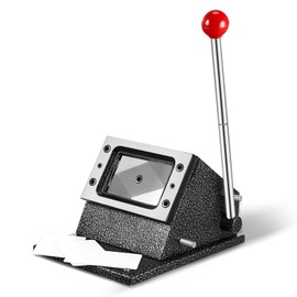 Sayglossy Die Cutting Machine Die Cutter Black Business Card Cutter ID Card Making Machine Manual Credit Card Imprinter Kit with 0.76mm Cutting Thickness for Standard PVC White Cards Photo Card