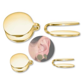 Shinyy 15mm & 10mm Keloid Pressure Earring Set for Women and Men | Clip on Compressi...
