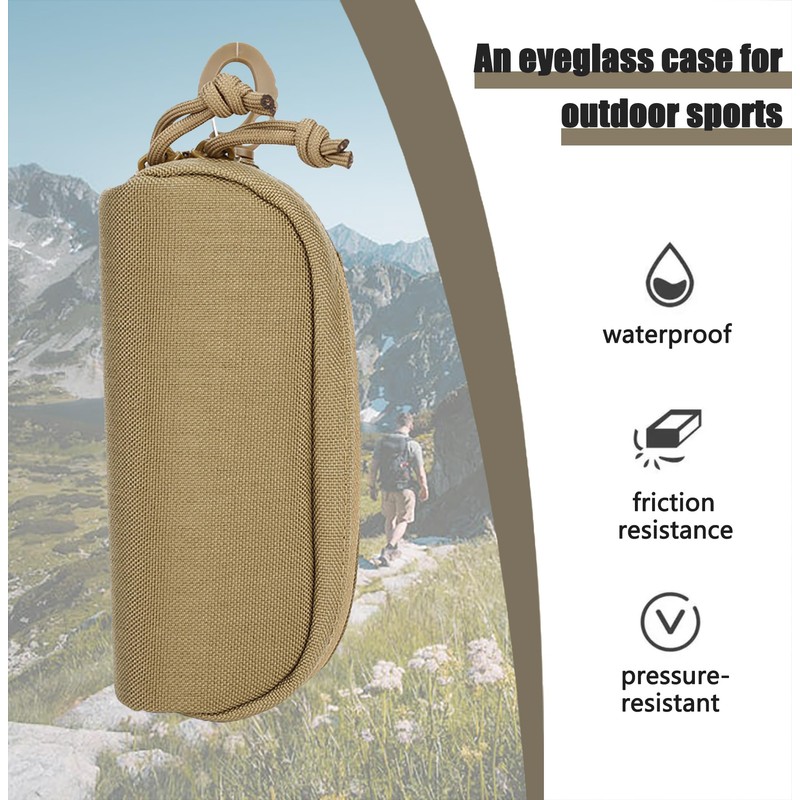 GMYIAK Fabric Glasses Case, khaki