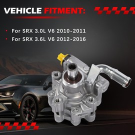 Autodevil 21-4075 Power Steering Pump with Pulley Fit for SRX 3.0L V6 2010-2011, for SRX 3.6L V6 2012-2016, Power Assist Pump Replacement for 214075, 13505837