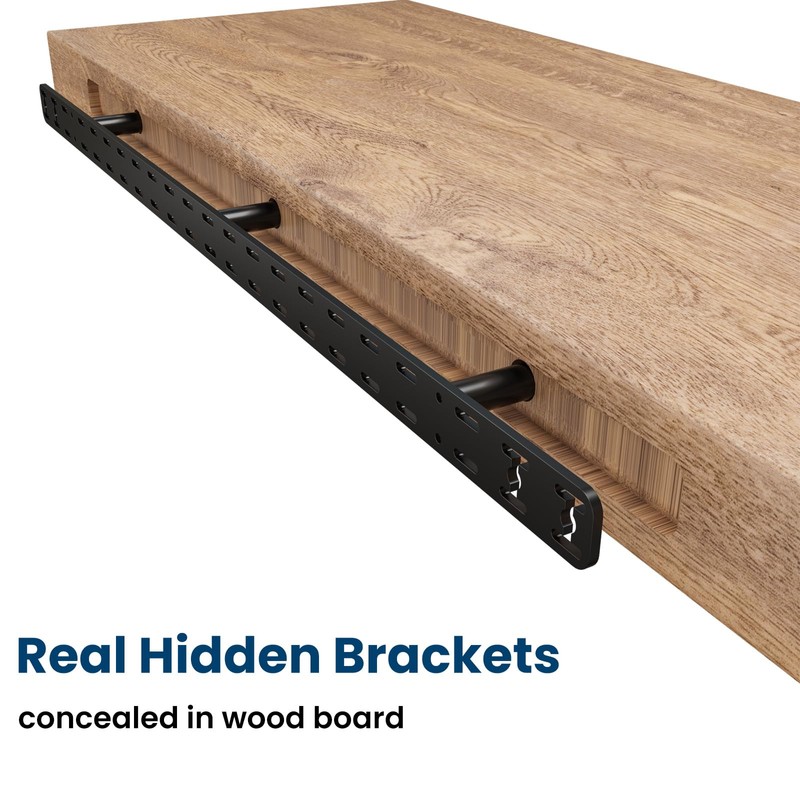 2pcs Floating Shelf Hardware Heavy Duty Hidden Shelf Brackets Support,Wall