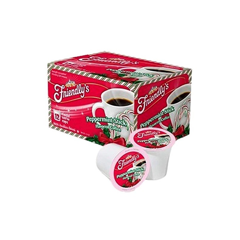 Friendly's Peppermint Stick Flavored Single Serve Cups - 12 Count