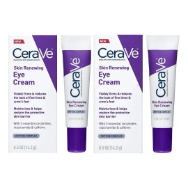 2pz Cerave Crema De Ojos Para Arrugas Con Cafeína Y Péptidos