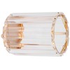 Cosmetic Brush Holder Transparent Glass Round Decorative Desktop Pen Storage
