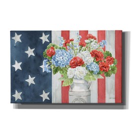 Epic Graffiti 'Red White And Blue Floral 5' by Leslie Trimbach Canvas Wall Art, 40" x 26"