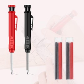 Architectural Mechanical Pencils, 2 x Architectural Pencils, Includes 12 Refills in 2 Colors, 0.1 inch (2.8 mm), Sumitsuke Mechanical Pencils, Architecture, Carpentry, Woodworking, Construction