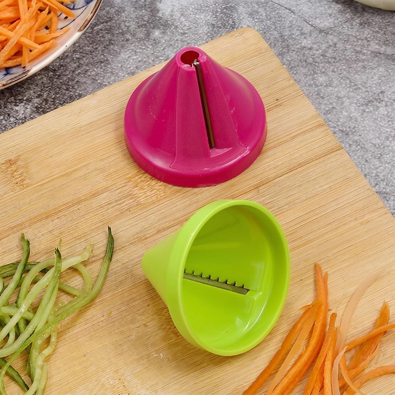 Multifunctional Spiral Vegetable Slicer & Manual Rotating Grater Peeler