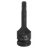 sourcing map T45 Torx Bit Socket 1/2" Drive 6 Point