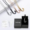 Hearbeingt Fish Hook Cremation Jewelry for Ashes, Memorial Urn Necklace