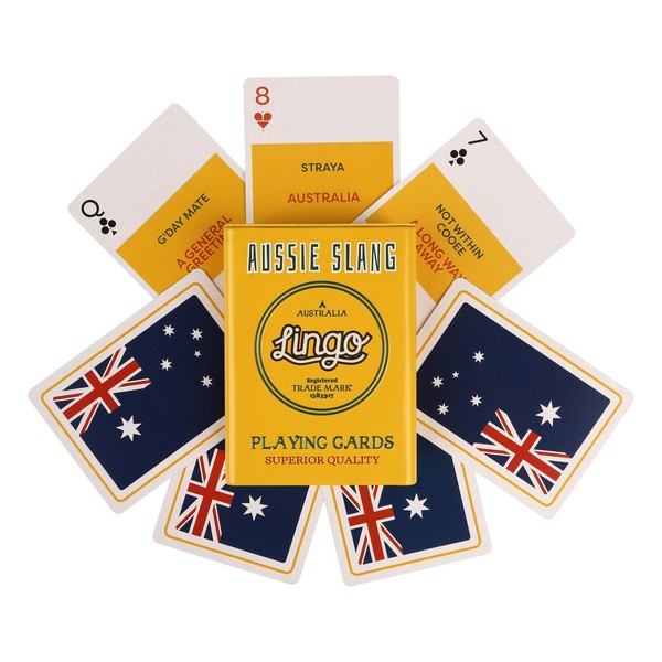 Aussie Slang Flashcards in Tin Box - The Best Playing