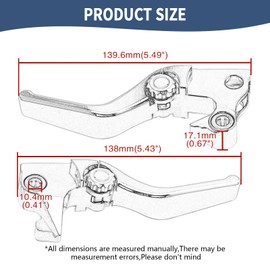 Jiataban Motorcycle Levers Brake Clutch Hand Lever Adjustable Fit for Harley 2004-2013 Sportster XLH XL 883 1200 (Short, Black)
