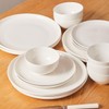 AntoKueh White Ceramic Plates Set of 6, 8.2 Inch Round