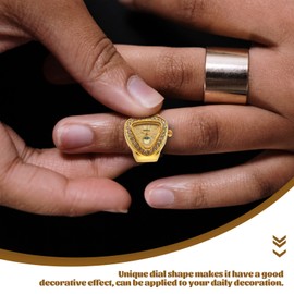 Mini Finger Watch Vintage Ring Watch, 2.5cm Diameter Women Fashion Finger Watch for Birthday New Year Christmas