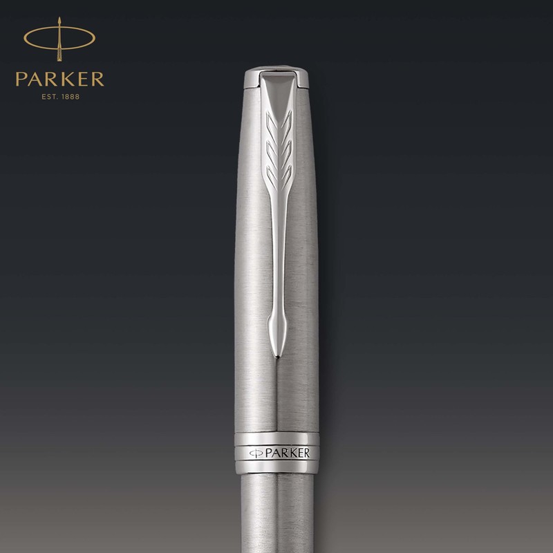 Parker Sonnet Penna Roller | Acciaio Inossidabile con Finiture in