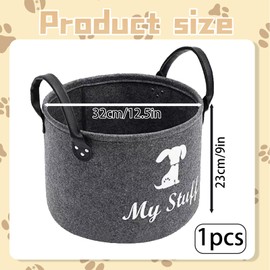 GZGRYTRC Dog Toy Box, Pet Toys in Cute Prints Collapsible Storage Basket for Organizing Ideal for Home and Living Spaces for Pet Owners and Dog Lovers