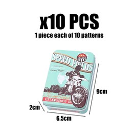 TYGFRT 10 Pieces of Metal Boxes, Storage Boxes, Iron Cans with Lids, Iron Storage Boxes, Mini Storage Boxes, Storage Containers with Lids