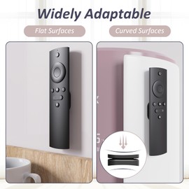 Vaszu Magnetic Remote Control Holder Wall Mount Self-Adhesive, 6 Pack Upgraded Silicone Remote Organizer Storage Wall Holder for Home Office TV, Fan and Air Conditioner Remote Control Black