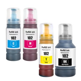 LAIPENG 102 Ink Compatible with Epson 102 for EcoTank ET-2700 ET-2750 ET-2751 ET-2756 ET-2850 ET-2851 ET-2856 ET-3700 ET-3750 ET-3850 ET-4750 ET-4750 ET-4750 ET-4750 ET-47504850 ET-4856 ET-15000