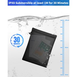 TUNROP IPX8 Waterproof Document Bag: Submersible 1M / 30 Min for Business Travelers & Boating – Keep Legal Docs, Passports & Valuables Bone-Dry in Rain or Spills – 15.3x11.8" Portable Zipper Pouch