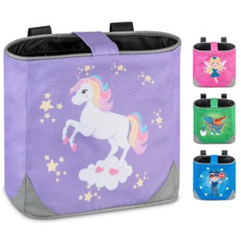 wonneklein Children's Front Bicycle Basket I Handlebar Bag for Balance Bike, Bicycle, Tricycle or Scooter I Compatible with Woom and Puky I Bicycle Bag Children's Bicycle with Unicorn Motif (Elli