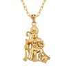 DINJEWEL Lord Religious Mart Shri Hanuman JI/Bajrangbali Pavanputra Gold Vermeil