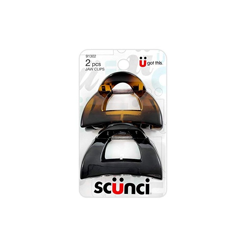 Scunci Effortless Beauty Clutch Jaw Clips | 2-Count per Pack