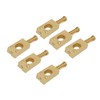 6Pcs Guitar Bridge Saddle Brass String Saddles Replacement Electric Guitar