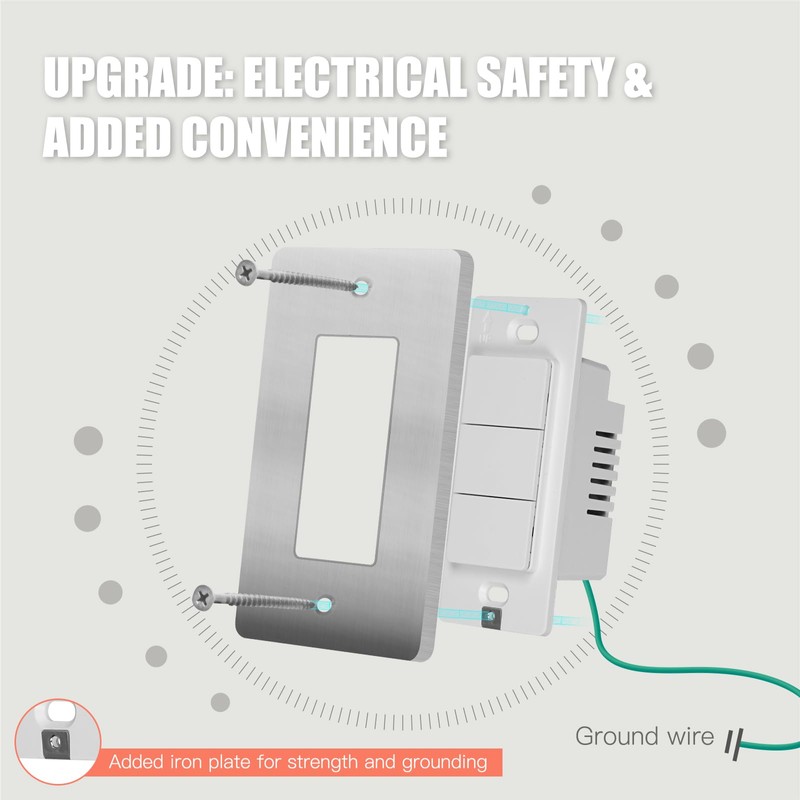 MOES 2nd Generation Zigbee Smart Switches 3 Gang, No Neutral