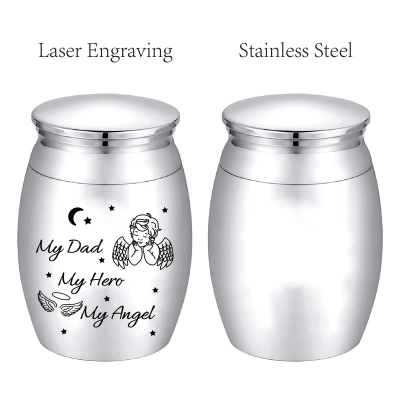 CREATCABIN Small Keepsake Urn for Dad, Mini Urns for Cremation,