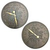 BestNest Whitehall Palm Tree Clock & Thermometer Set, Bronze Verdi,