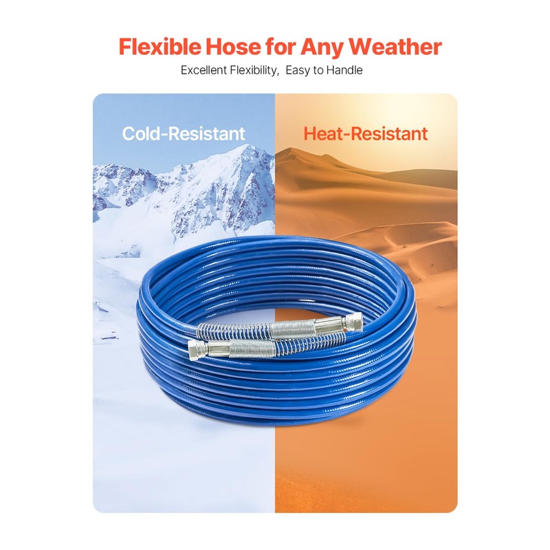 VEVOR 50ft Airless Paint Sprayer Hose, 1/4 in Universal Airless