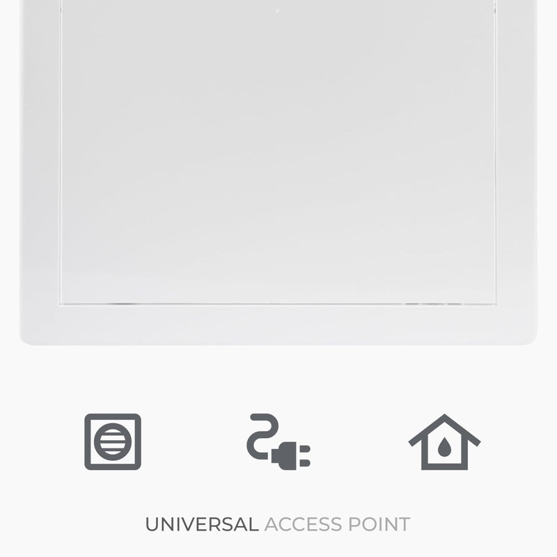 10x13 Inch White Access Panel for Drywall – ABS Plastic
