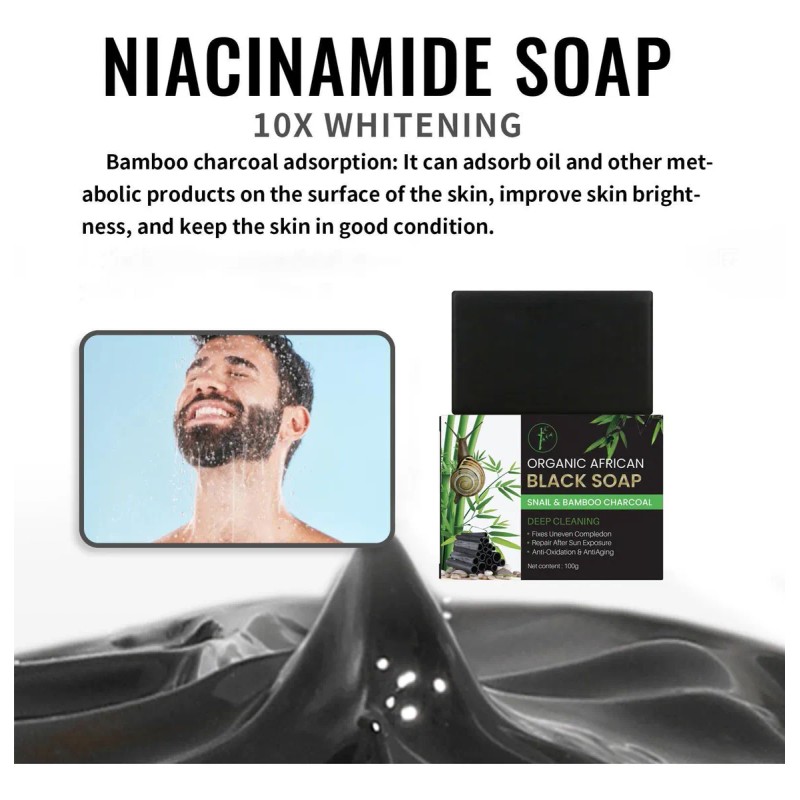 Barra De Carbón Activado Y Soap Para Rostro Y Cuerpo,