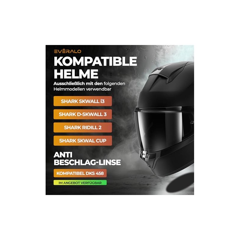 Compatible with Shark Skwall i3 Visor - DSkwall 3 -