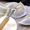 Ravioli Cutter Wheel, Pasta Cutter Wheel with Wooden Handle and