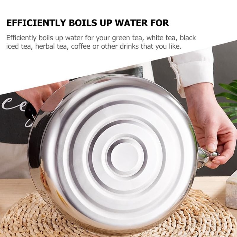 Uonlytech Stainless Steel Stovetop Water Kettle 3L Whistle Sound Water