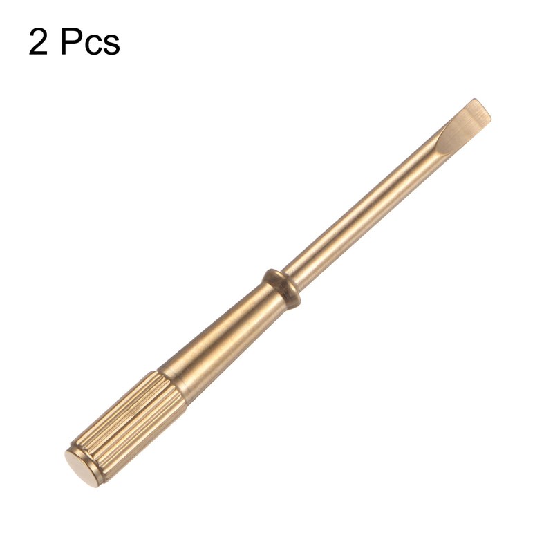 sourcing map 2pcs Mini Bracelet Screwdriver 2.8mm Titanium Steel Slotted